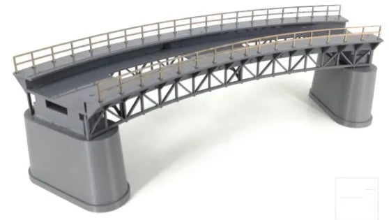 Pont ferroviaire incurvé à 45 degrés, modèle HO 1/87