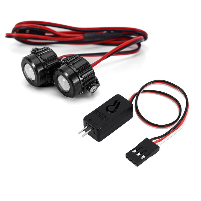 INJORA Super Lumières LED Brillantes 1/10 1/8 (Aluminium, Blanc)