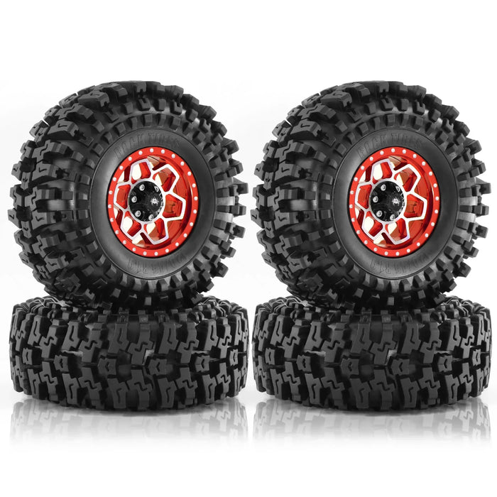 4PCS 1.9" 120x45mm 1/10 Crawler Wheels Set (Metaal, Rubber)