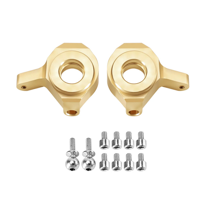 INJORA Front Steering Knuckles Upgrade Parts for Axial SCX24 1/24 (Messing)