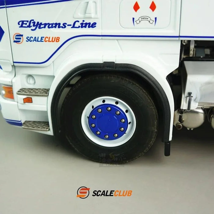 Scaleclub 2PCS Wheel Eyebrow Mudguard for Tractor Truck 1/14 (Metaal)