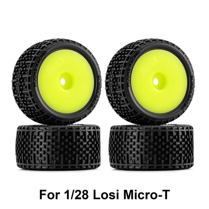INJORA Pin Buggy Tires & Wheels for Losi Micro-B/T 1/28/24