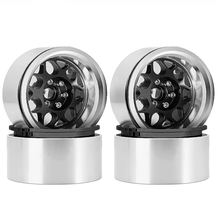 4PCS 2.2" 64x35mm Beadlock Wheels Crawler 1/10 (Metal)