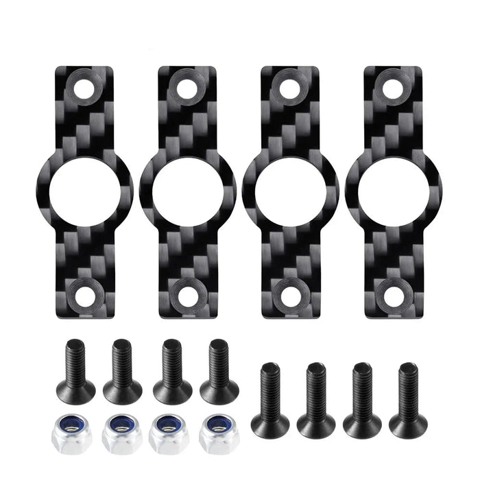 Plaque de montage de support de tube d'arbre pour Tamiya Clod Buster 1/10 (Koolstofvezel)