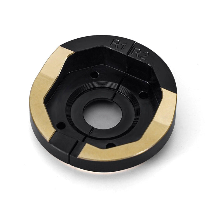 INJORA Steering Knuckles with Counterweights for Traxxas TRX4M 1/18 (Brass)