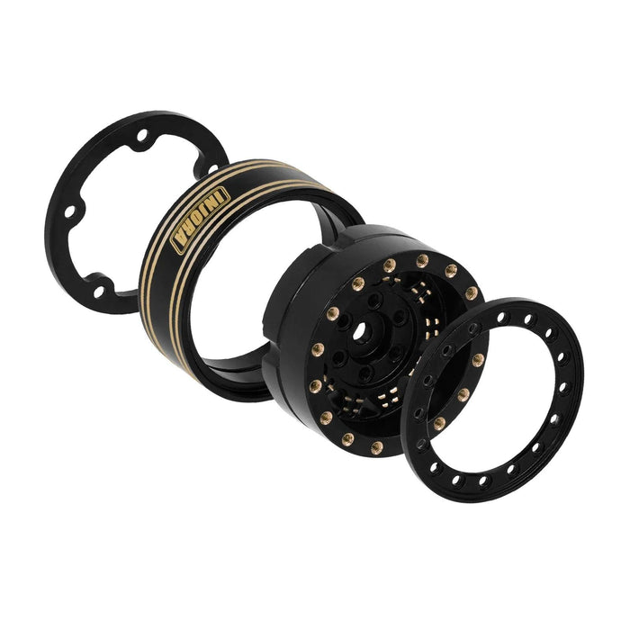 INJORA 1.3" 33.5x16.5mm 1/24 1/18 Crawler Beadlock Wheels (Brass)