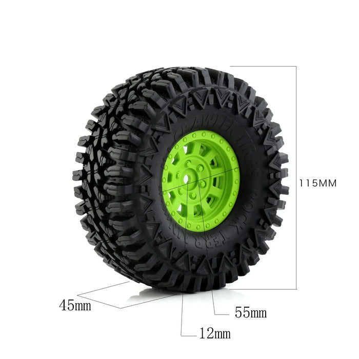 4PCS 1.9" 115x45mm 1/10 Crawler Tires (Rubber)
