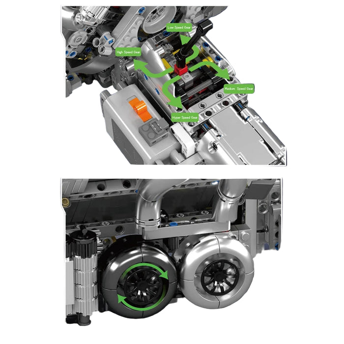 Mould King 10201 Moteur W16 + Transmission Blocs de Construction (2024 Stukken)