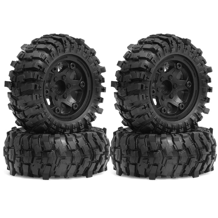 4PCS 1.9" 88x36mm 1/12 Crawler Wheels Set (Plastic, Rubber)