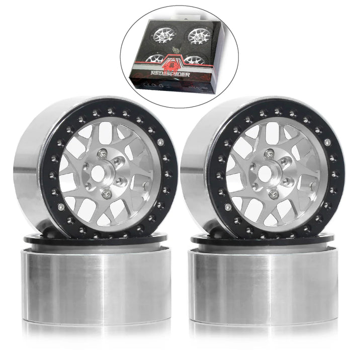 4PCS 2.2" 61.5x35mm 1/10 Crawler Beadlock Wheels (Metal)