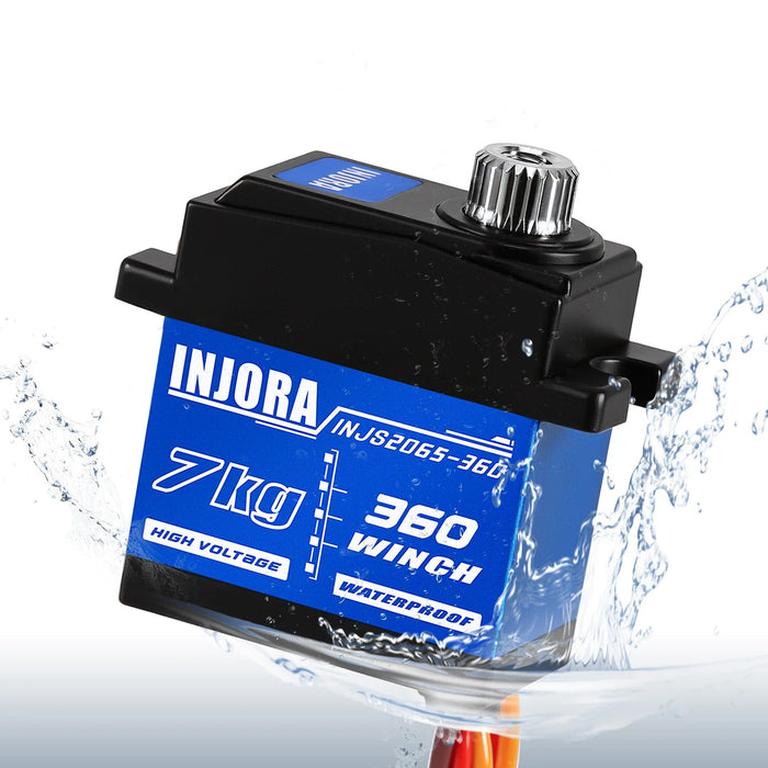 INJORA Tow Truck Crane Kit & INJS2065-360 Winch Servo for Axial SCX24 1/24