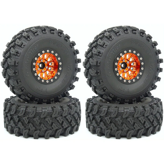 TxxRcss 4PCS 1.9" 120x44mm Beadlock Wheel Set 1/10 (Alu)