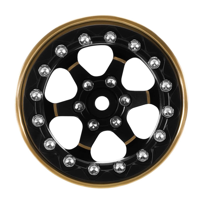 INJORA 1.3" 33.5x16.5mm 1/24 1/18 Beadlock Wheel Rims (Brass)