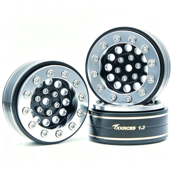 TxxRcss 4PCS 1.3" 36.8x16.5mm Beadlock Wheel Rims 1/18/24 (Alu)