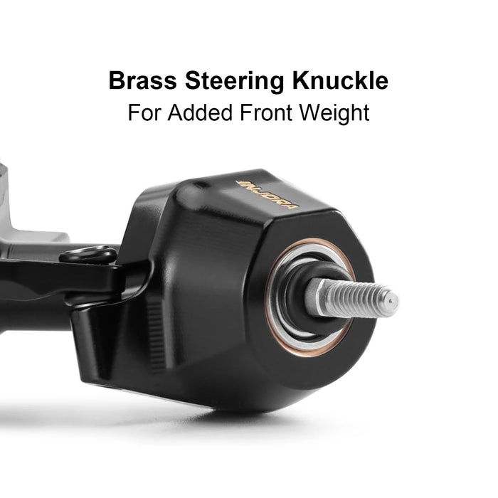 INJORA Stock Width Axles w/ Steering Knuckles for Axial SCX30 1/30
