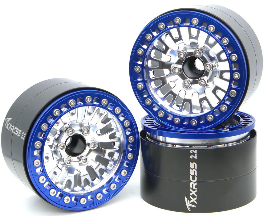 TxxRcss 4PCS 2.2" 61.5x40.5mm Beadlock Wheel Rims 1/10 (Alu)