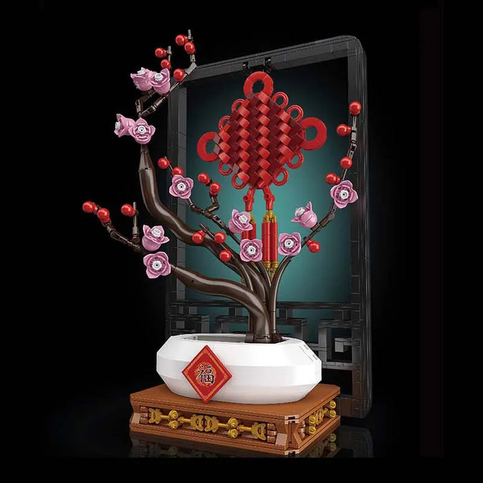Mould King Chinese Knot Potted Plum Blossom Building Set (1078 Pieces)