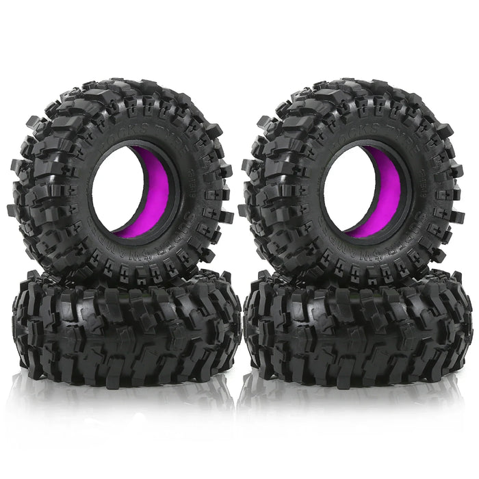 4PCS 1.9" 118x45mm 1/10 Crawler Tires (Rubber)
