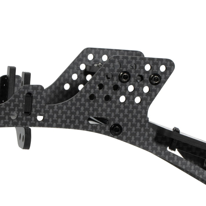 LCG Chassis Kit Frame w/ Delrin Skid for Axial SCX10 II 1/10 (Carbon Fiber)