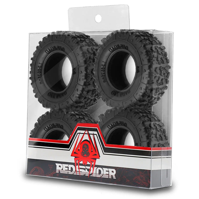 4PCS 1.3" 66x26mm 1/18 1/24 Crawler Tires (Rubber)