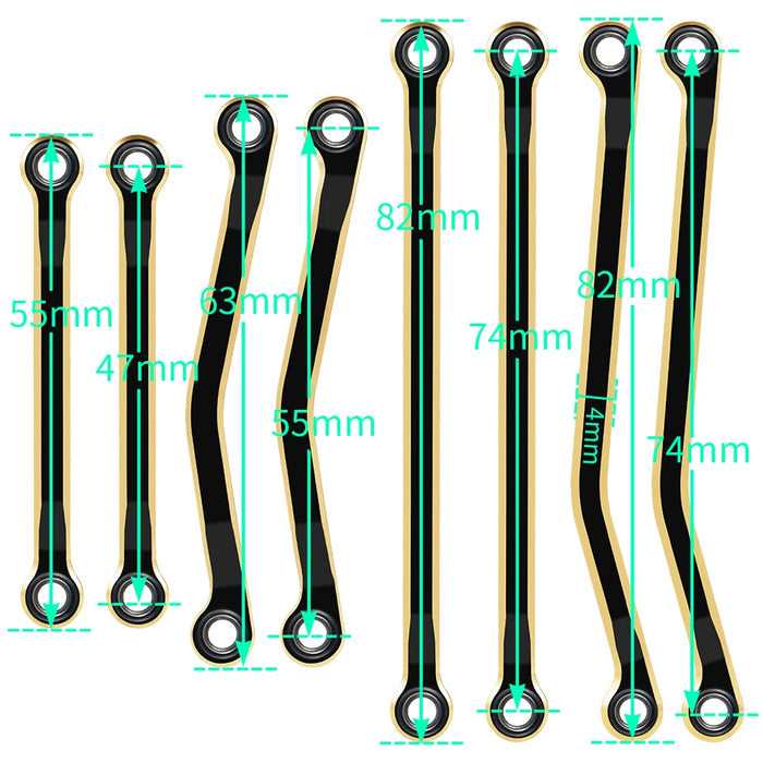 High Clearance Link Rod Set for Traxxas TRX-4M 1/18 (Brass)