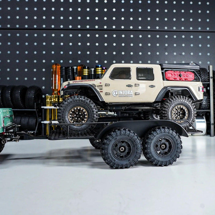 INJORA Support d'attelage pour remorque 1/24 (Métal)