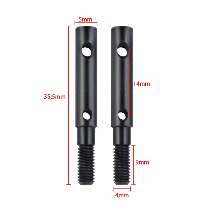 Portal Axle Shaft + Extended Adapter for Axial SCX10 III Early Bronco Jeep Base Camp 1/10 (Metal)