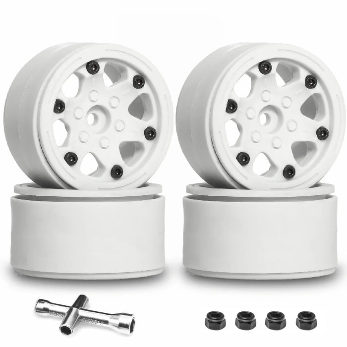 4PCS 1.9" 56x28mm 1/10 Crawler Beadlock Wheels (Plastic)