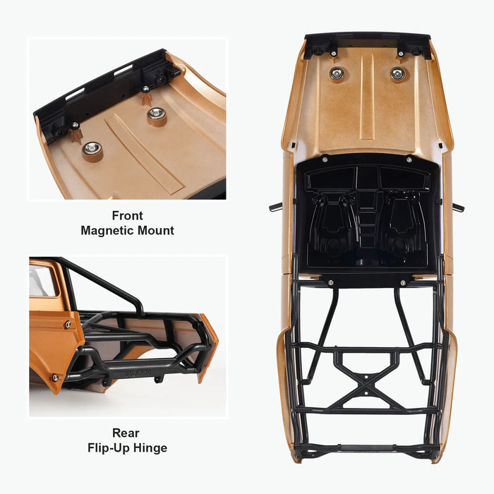 INJORA IR60-10 Hard Body Shell w/ Interior & Bed Cage 1/10