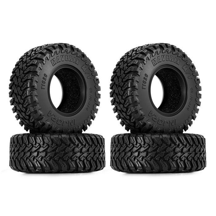 INJORA 4PCS 1.0" 52x19mm MAVERIX M/T Crawler Tires 1/18 1/24