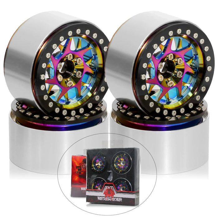 4PCS 2.2" 61.5x35mm 1/10 Crawler Beadlock Wheels (Metal)