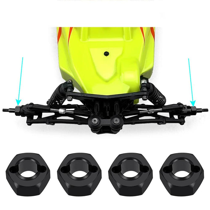 4PCS Sechskant-Radnabe für LOSI Mini-B 1/16, Mini-T 2.0 1/18 (Aluminium)