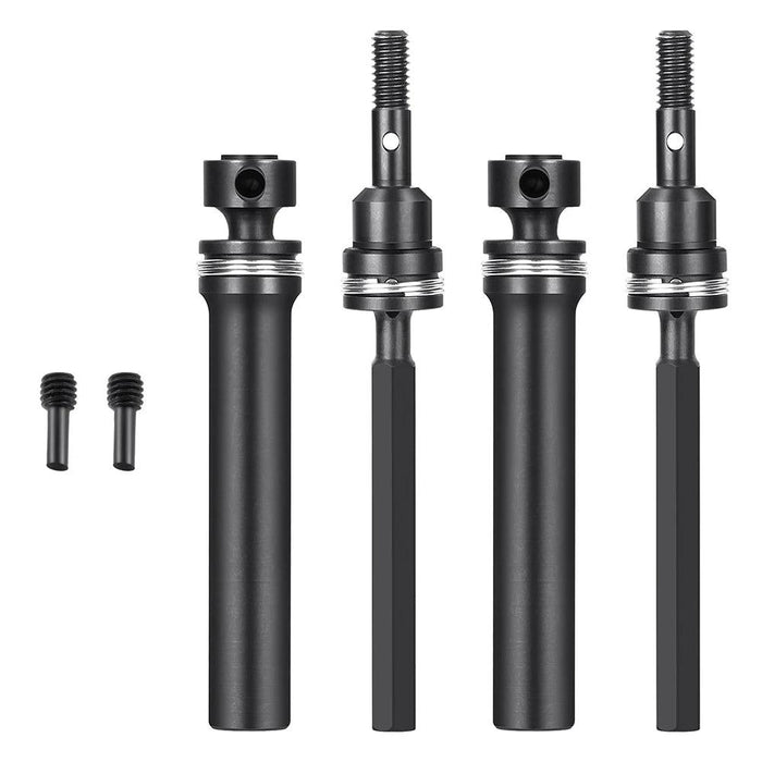 2PCS Front & Rear CVD Drive Shaft for Traxas Mini E-Revo Summit VXL Slash 4WD 1/16 (Staal)