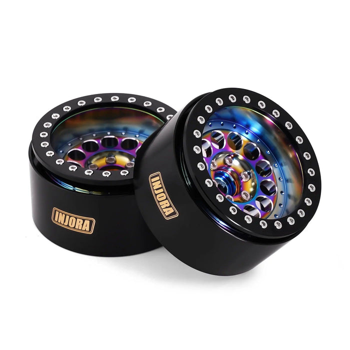 4PCS INJORA 2.2" 61x35mm 1/10 Crawler Beadlock Wheels