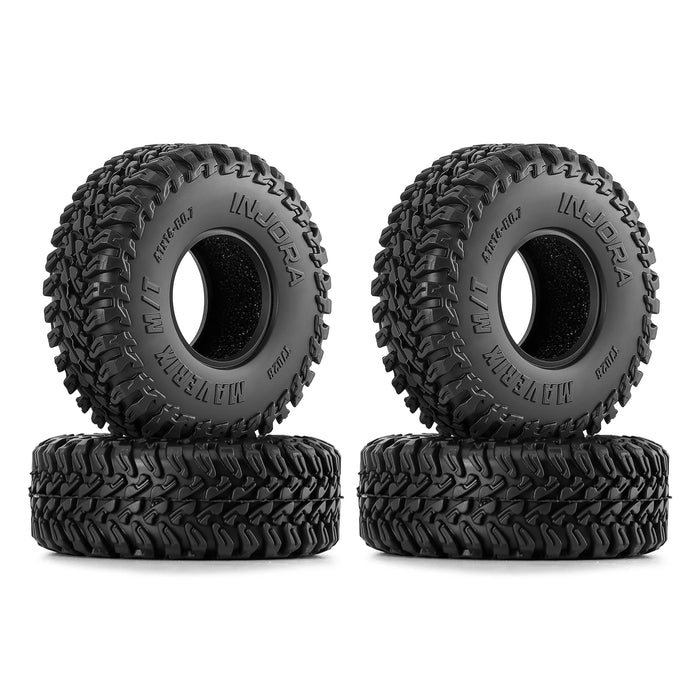 INJORA 4PCS 0.7" 41x14mm MAVERIX M/T Crawler Tires 1/30