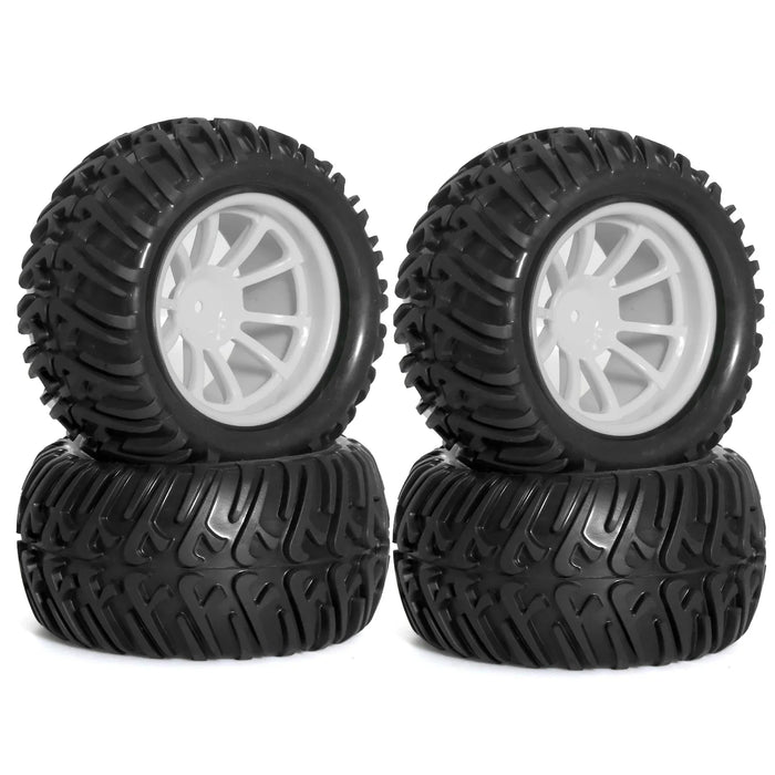 4PCS 128x65mm 1/10 Monster Truck Wheels Set (Plastic, Rubber)