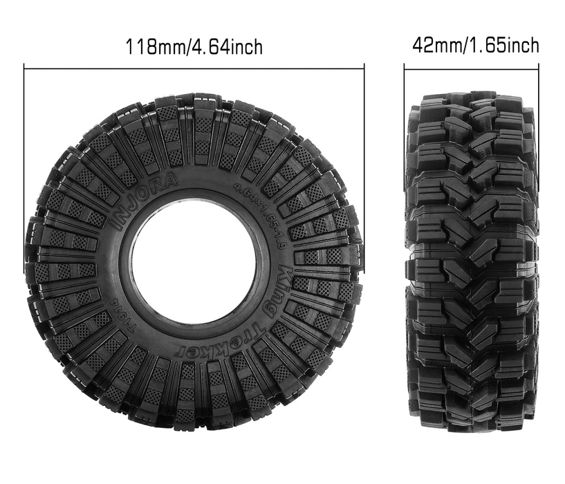4PCS INJORA 1.9" 118x42mm 1/10 S5 Crawler Tires