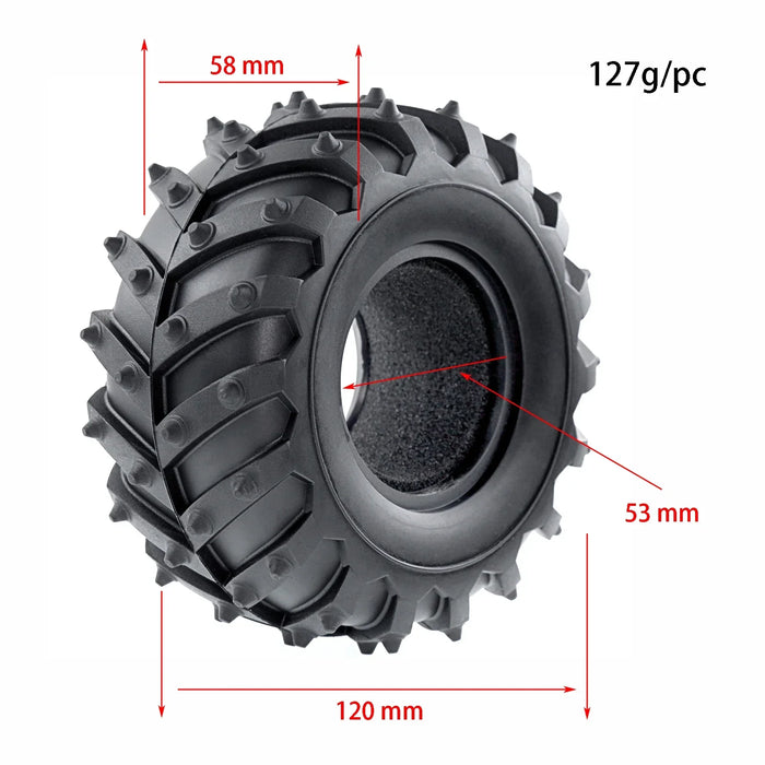 4PCS 120x58mm 1/10 Crawler Tires (Rubber)