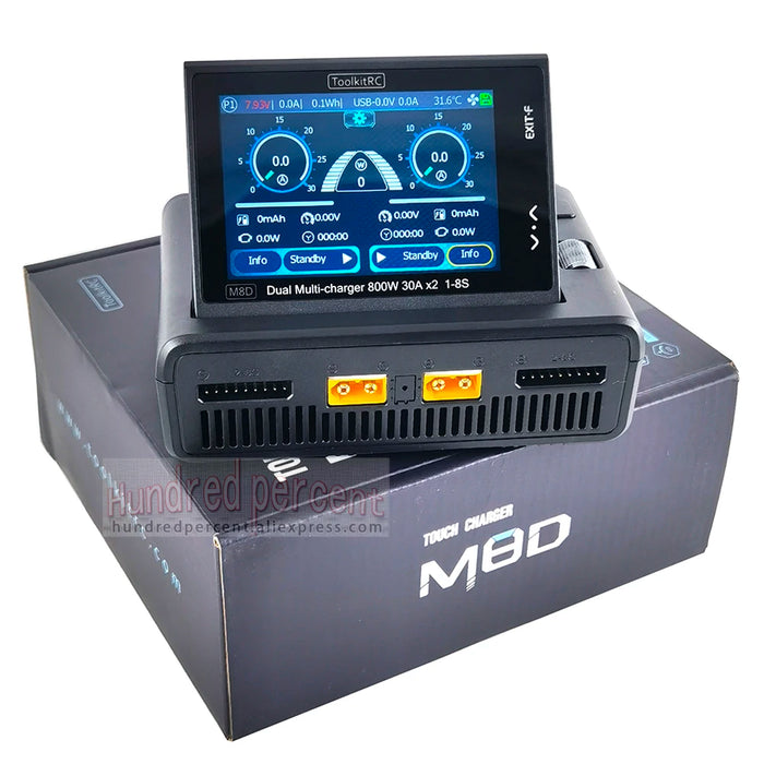 ToolkitRC M8D 1600W 50A Dual Channel DC Smart Charger