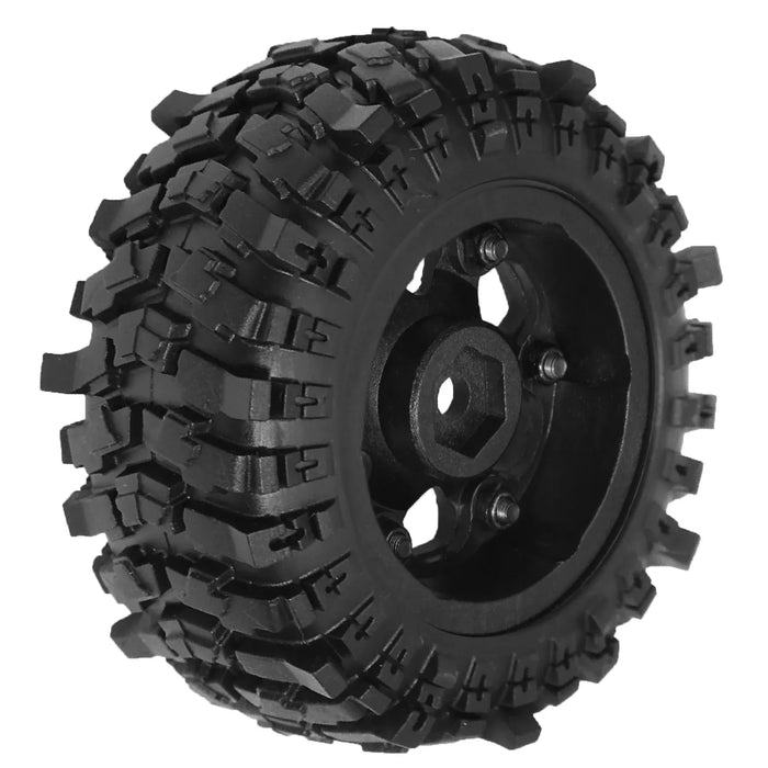 4PCS 1.9" 88x36mm 1/12 Crawler Wheels Set (Plastic, Rubber)