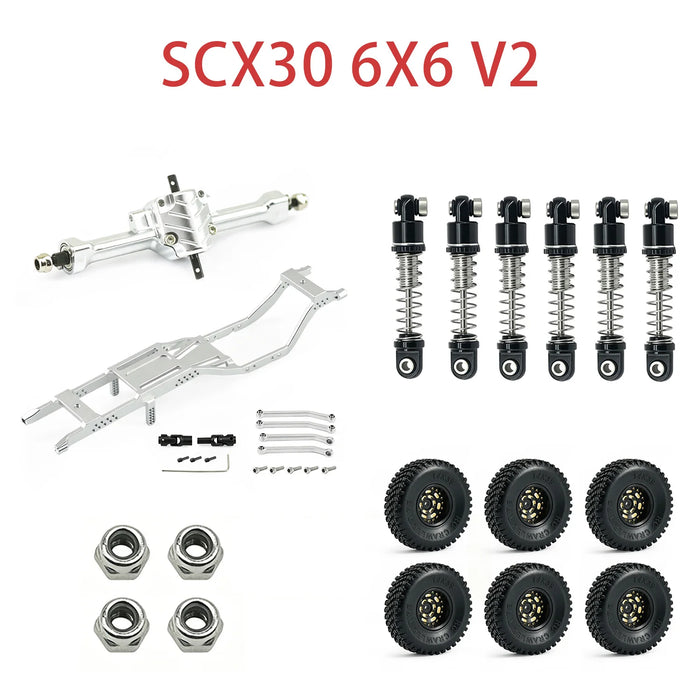 Upgrades 6X6 Chassis Set for Stock Axial SCX30 1/30