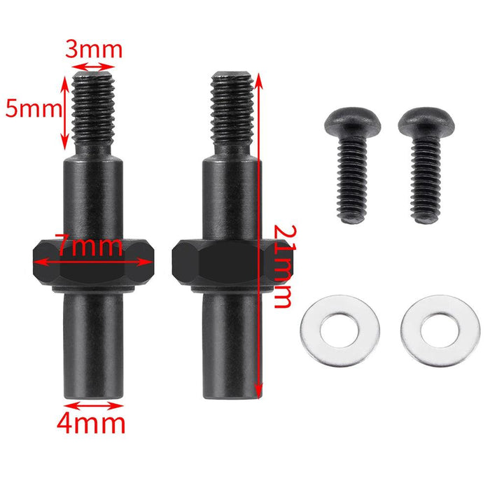 4PCS 7mm Hex Wheel Hub Adapters for Losi Mini-B 1/16, Mini-T 1/18 (Aluminium)