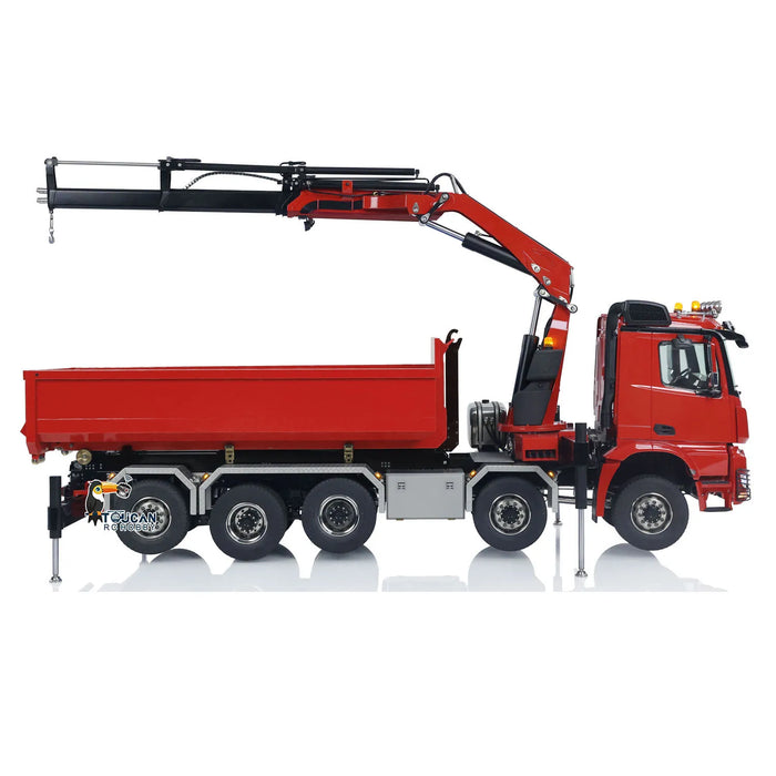 Hydraulic Crane Dump Truck 10x10 1/14 (Metaal) PNP