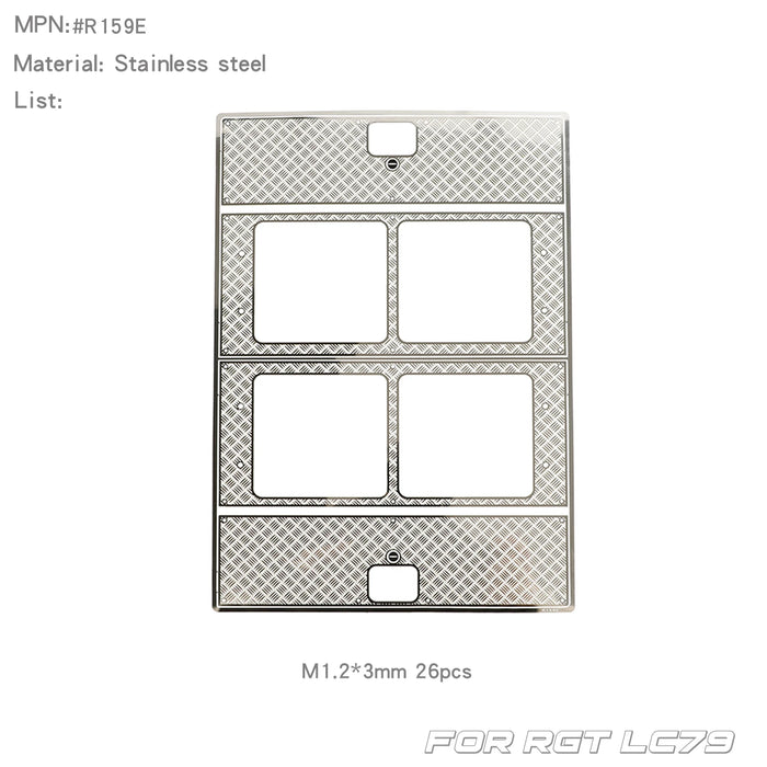 RCDream Schutzplatte für die Ladefläche hinten für RGT EX86160 LC79 1/10