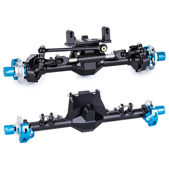 Straight Axle Set w/ Hydraulic Steering Link for Axial SCX24 1/24 (Alu)