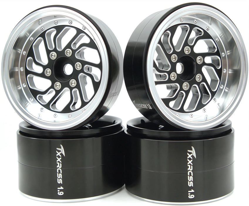 TxxRcss 4PCS 1.9" 55.5x31mm Beadlock Wheel Rims 1/10 (Alu)