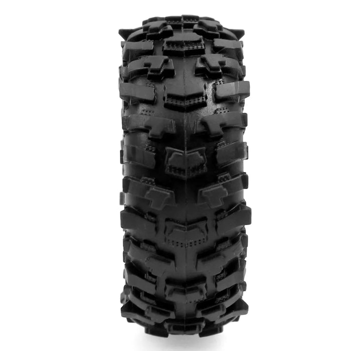 4PCS 1.0" 51x20mm 1/18 1/24 Crawler Beadlock Wheels Set (Metal, Rubber)