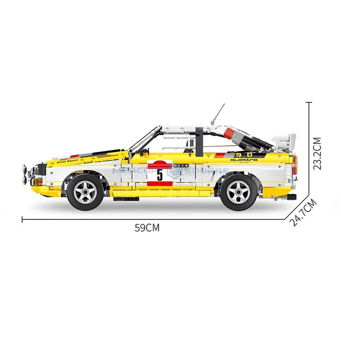 Bole Bricks YC-23043 Retro Rally Car Model Building Blocks (3887 Stukken)
