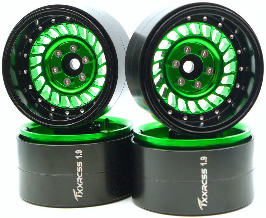 TxxRcss 4PCS 1.9" 55x27mm Beadlock Wheels Rims 1/10