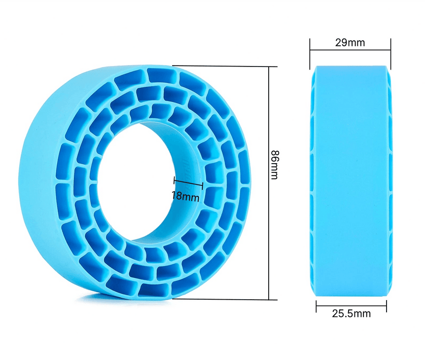 4PCS Inserts en mousse de caoutchouc silicone 86x29mm pour pneus 95-97mm 1.55"